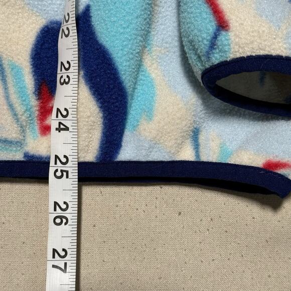 Patagonia Synchilla Snap T Fleece Pullover Feather Dance Print Blue Red Womens S - Picture 7 of 9